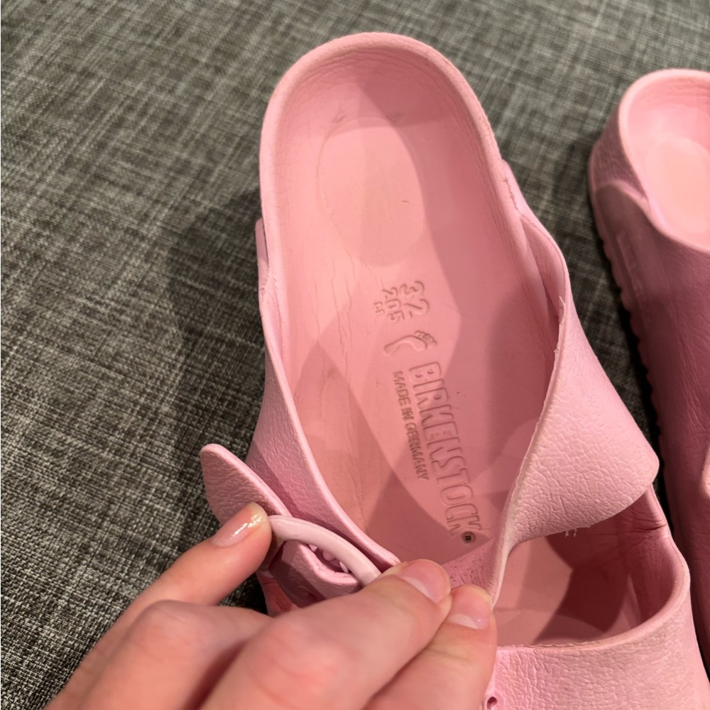 Birkenstock Pink Sandals with Adjustable Straps and Molded Footbed - Picture 4 of 6